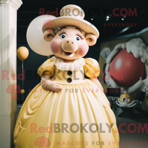 Cream Sow maskotdraktfigur...