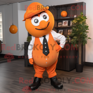 Orange blomme maskot...