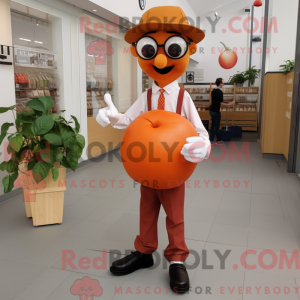 Orange Plum mascot costume...