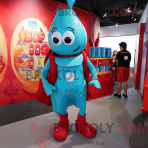 Cyan Flasche Ketchup...