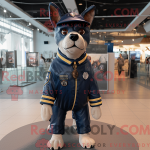 Navy Dog maskot kostume...