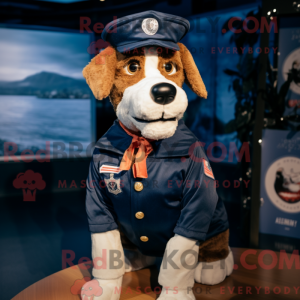 Navy Dog-mascottekostuum...