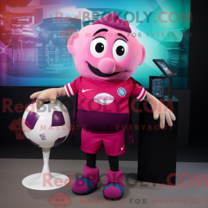 Magenta Rugby Ball maskot...