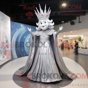 Silver Queen mascot costume...