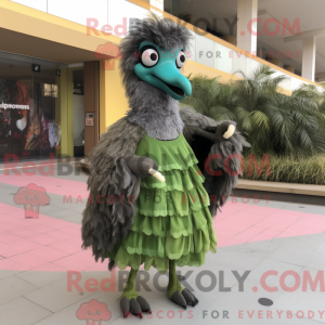 Oliven Emu maskot kostume...
