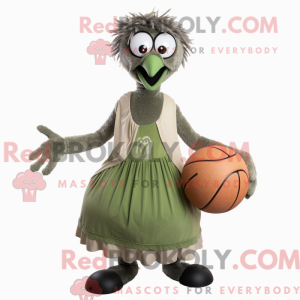 Olive Emu mascot costume...