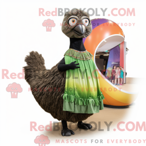 Olive Emu mascot costume...