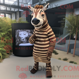Bruin zebra-mascottekostuum...