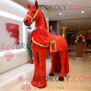 Red Horse-maskotdraktfigur...