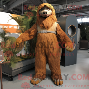 Rust Giant Sloth mascot...