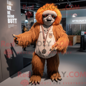 Rust Giant Sloth mascot...