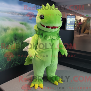 Lime Green Axolotls mascot...