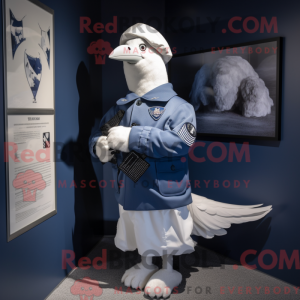 Navy Dove mascot costume...