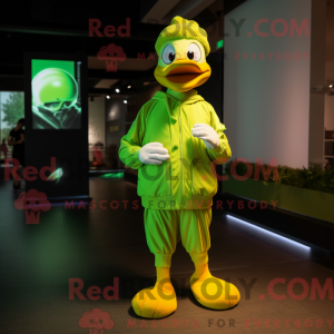 Lime Green Duck maskot...