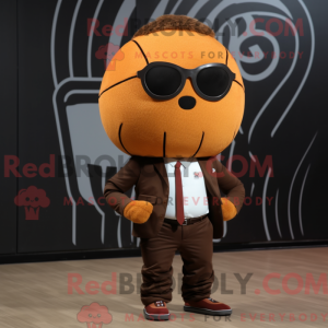 Brun Basketball Ball maskot...