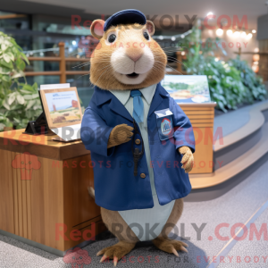 Navy Capybara mascot...