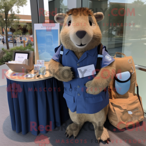 Navy Capybara mascot...