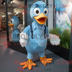 Sky Blue Gosling maskot...