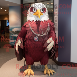 Maroon Bald Eagle maskot...