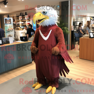 Maroon Bald Eagle mascot...