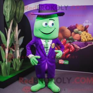 Purple Green Bean mascot...