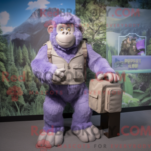 Lavender Gorilla mascot...