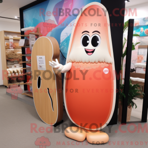 Peach Surfboard mascot...