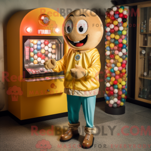 Gold Gumball Machine maskot...