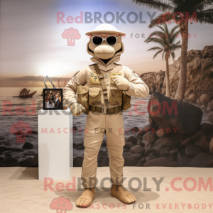 Beige Marine Recon mascot...