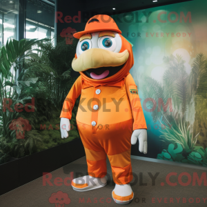 Olive Clown Fish mascot...