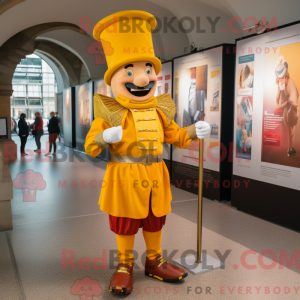 Gold Swiss Guard mascot...