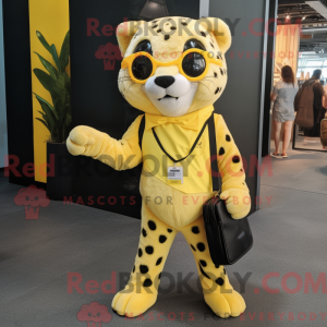 Lemon Yellow Cheetah mascot...
