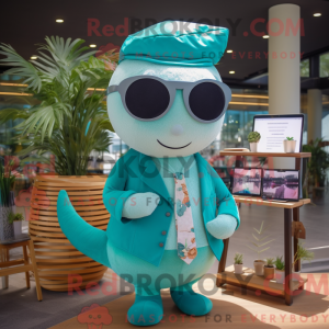 Turquoise Narwhal mascot...