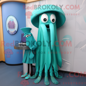 Postava maskota Teal Squid...