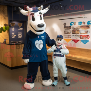 Navy Jersey Cow mascot...