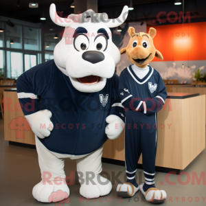 Navy Jersey Cow mascot...
