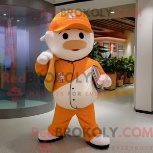 Mandarin maskot kostume...