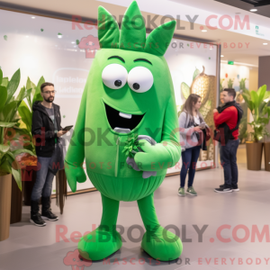 Groene ui mascottekostuum...