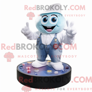 White Candy mascot costume...