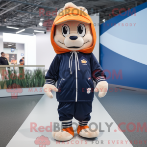 Navy Abrikos maskot kostume...