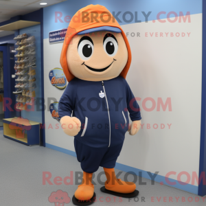 Navy Abrikos maskot kostume...
