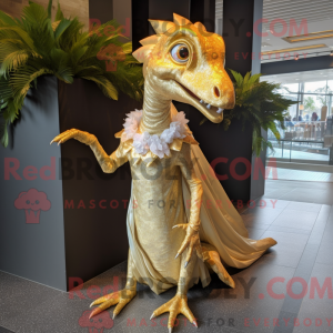 Guld Dimorphodon maskot...