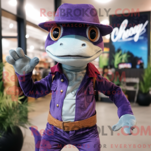 Purple Geckos mascot...