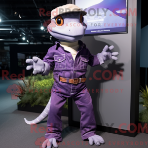 Lilla Geckos maskot kostume...