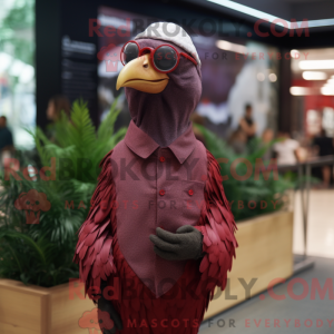 Maroon Guinea Fowl mascot...