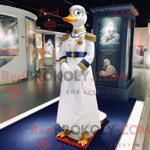 Navy Muscovy Duck mascot...