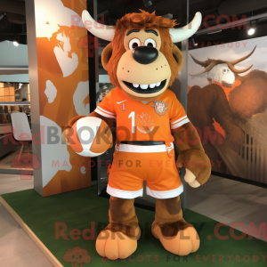 Orange Buffalo Maskottchen...