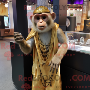 Guld Capuchin Monkey maskot...