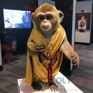 Guld Capuchin Monkey maskot...