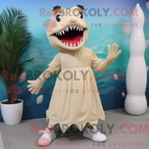 Beige Barracuda mascot...
